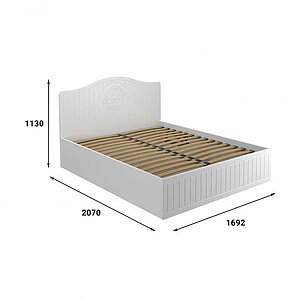 Кровать Компасс Монблан МБ-606К 160х200 (Белое дерево)