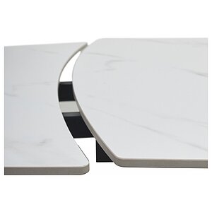   Balde 120 matt white marble solid ceramic / black