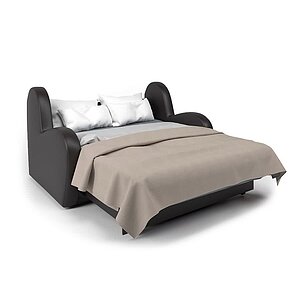 Диван-кровать Барон 140 коричневый, серый с разноцветным рисунком