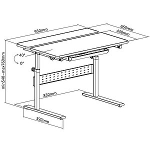  FunDesk  Colore Grey   Mente Grey