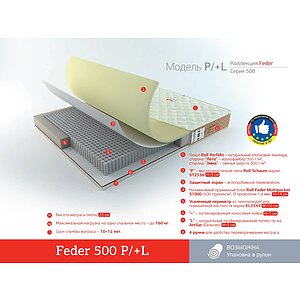  Rollmatratze Feder 500 P/+L