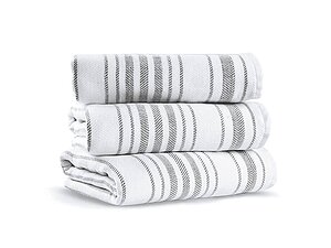 ��������� Lappartement Striped Gauze 100x180 white/dark grey