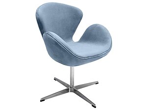 Купить кресло Bradexhome SWAN CHAIR серый, искусственная замша