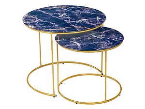 Купить стол Bradexhome Tango (2 шт) Темно-синий с ножками матовое золото