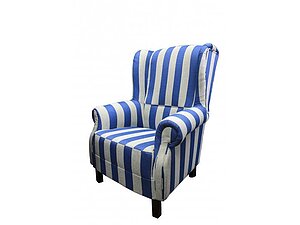 Купить кресло La Neige Полоса широкая сине-белая