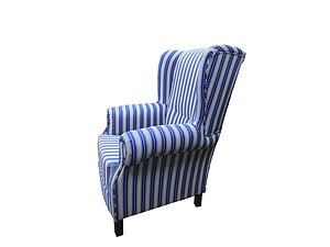 Купить кресло La Neige Полоса тонкая сине-белая