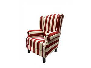 Купить кресло La Neige Полоса широкая красно-белая