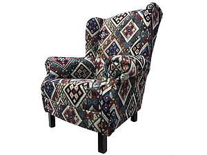Купить кресло La Neige Келим с пёстрым восточным орнаментом
