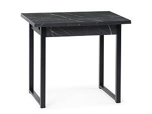 Купить стол Woodville Форли 90(150)х67 Мрамор Черный/Черный матовый