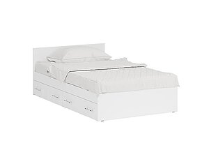 Купить кровать СВК Стандарт 120х200 с ящиками (Белый)