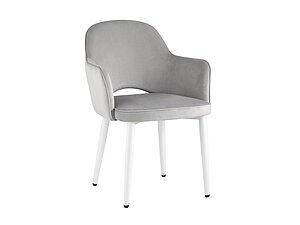Купить стул STOOL GROUP Венера Велюр Серый/Ножки белые