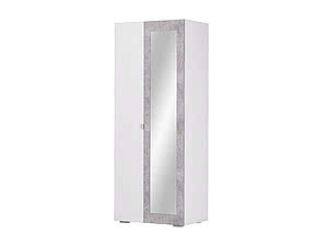 Купить шкаф Шагус ТД Акация 2-х створорчатый с зеркалом правый (Белое сияние/ Цемент светлый)