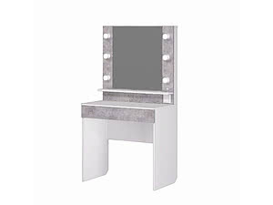 Купить стол Шагус ТД Акация туалетный с зеркалом (Белое сияние/ Цемент светлый)