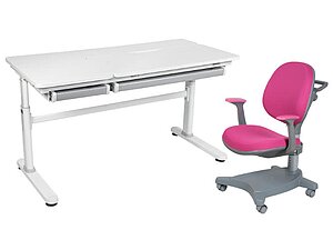 Купить стол Cubby парта Iris Grey + кресло Pratico II Pink
