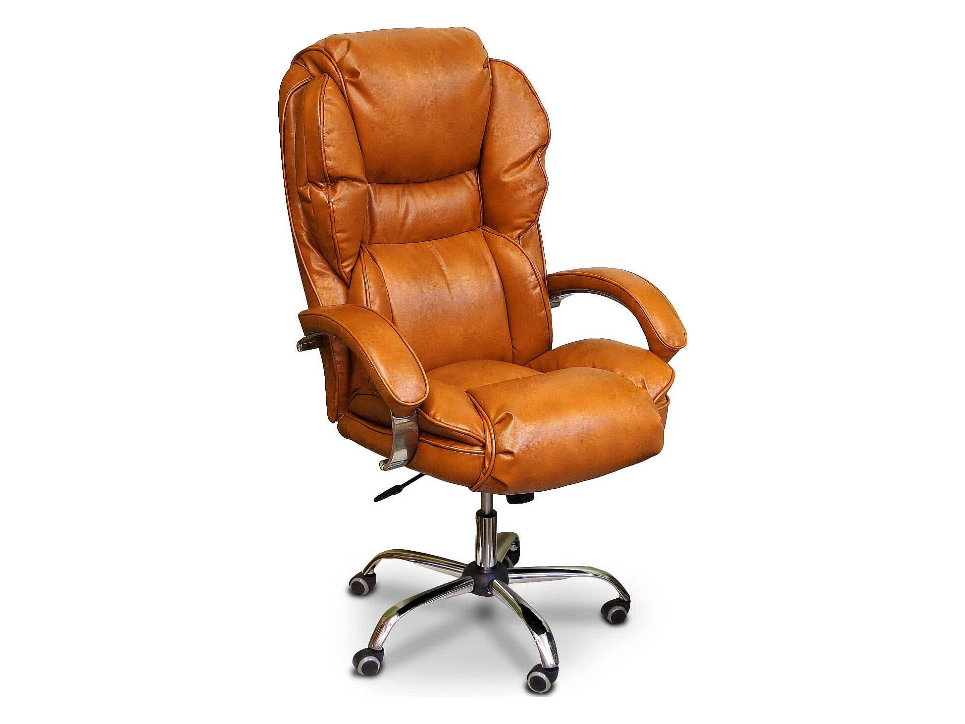 Кресло для руководителя Креслов Барон КВ-112-0466 Рыже-коричневый