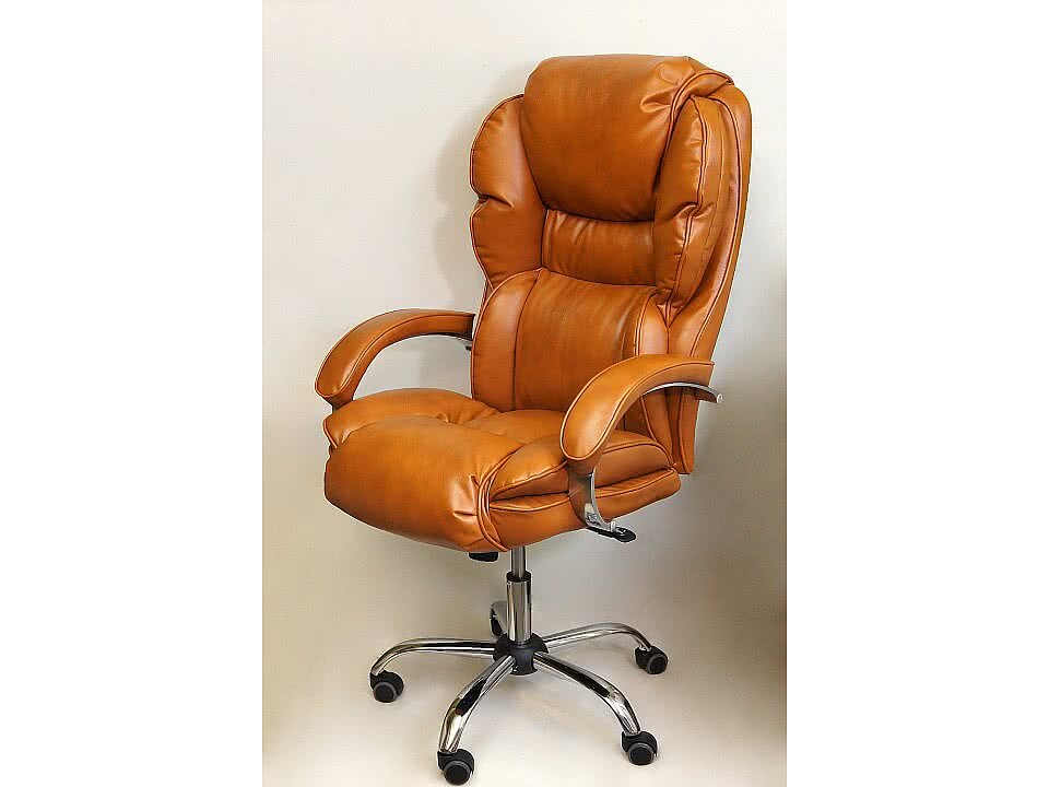 Кресло для руководителя Барон КВ-112-0466 рыже-коричневый
