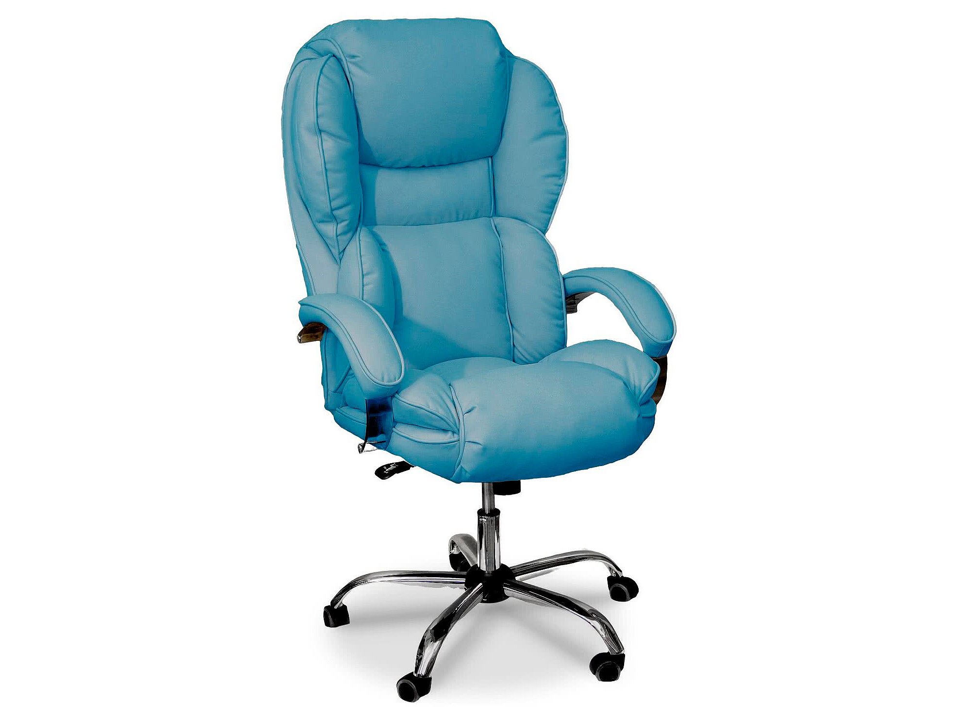 Кресло для руководителя Креслов Барон КВ-112-0420 Темно-голубой