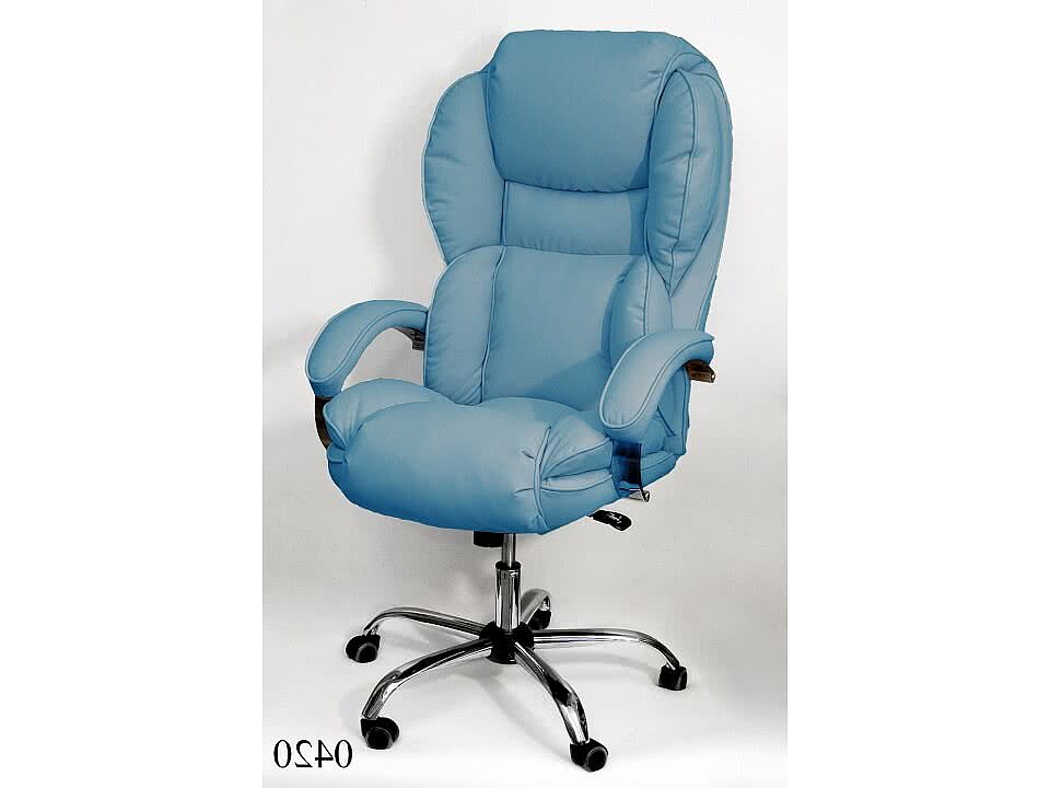 Кресло для руководителя Барон КВ-112-0420 темно-голубой
