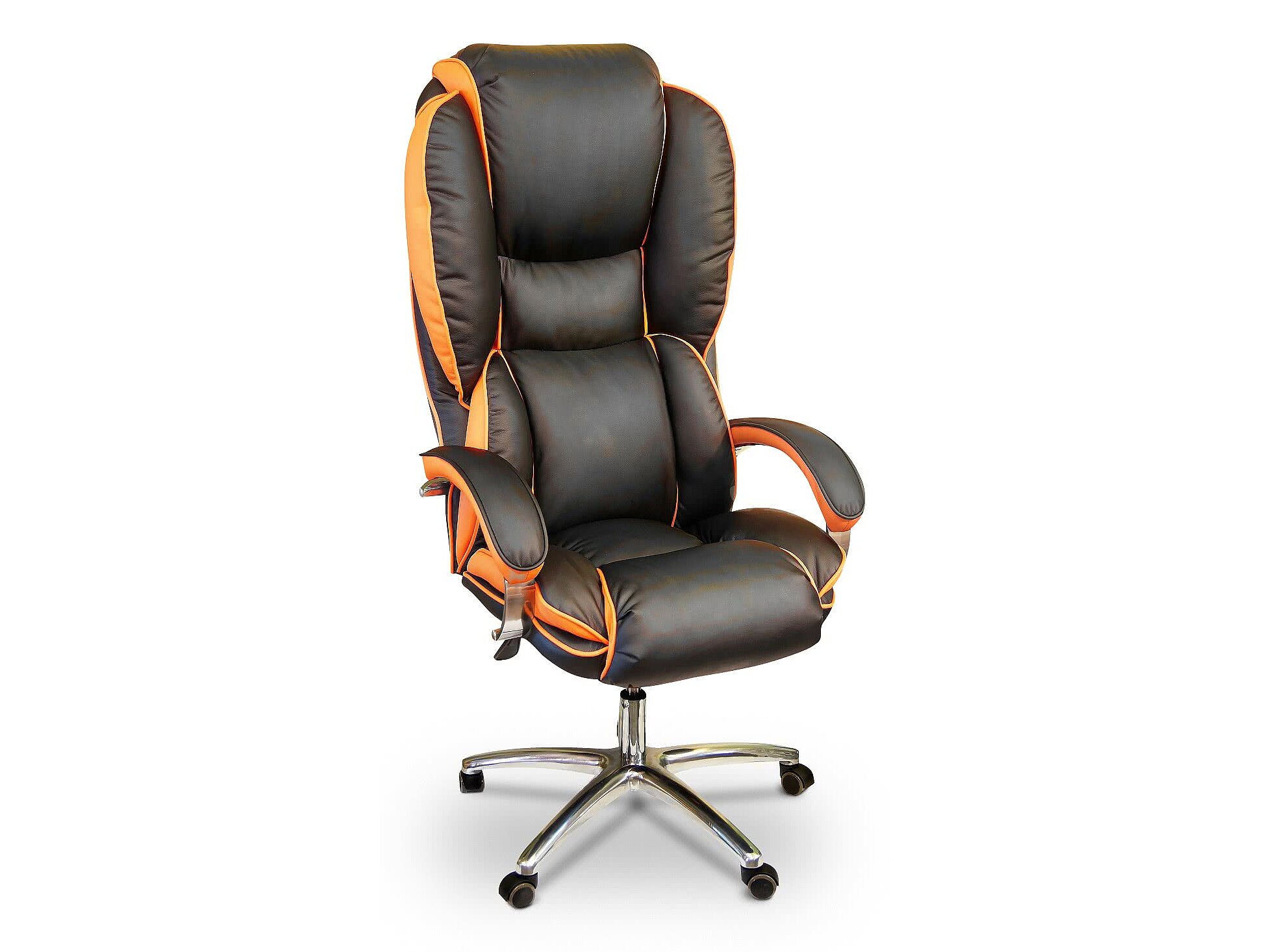 Кресло для руководителя Креслов Барон ХХL КВ-112-0401-0432 Оранжевый, Черный
