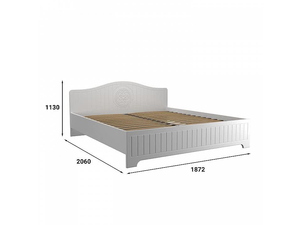 Кровать Компасс Монблан МБ-604К 180х200 (Белое дерево)