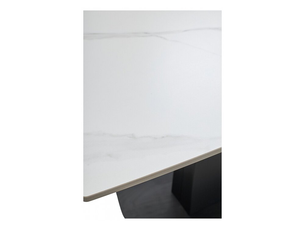   Balde 120 matt white marble solid ceramic / black