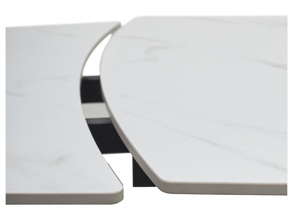   Balde 120 matt white marble solid ceramic / black