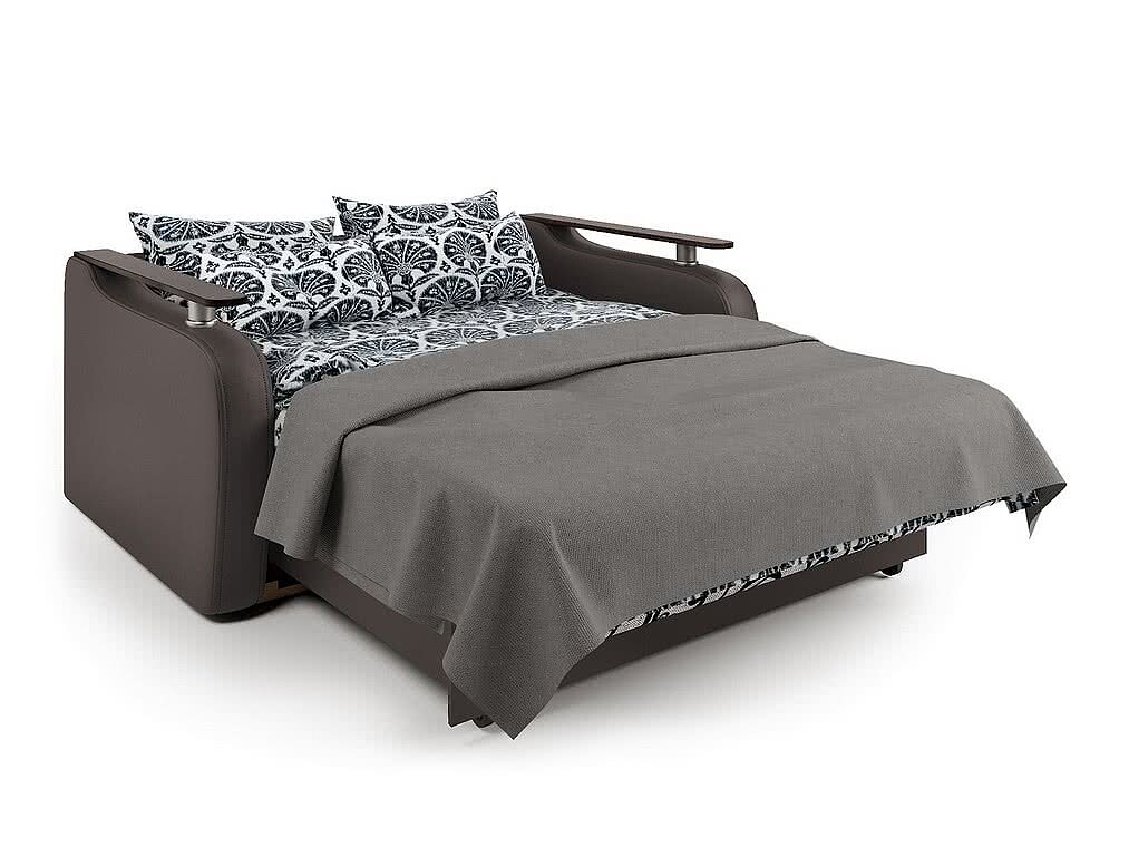 Диван-кровать Шарм-Дизайн Гранд Д 120 коричневый, латте