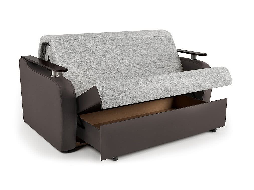 Диван-кровать Шарм-Дизайн Гранд Д 120 коричневый, серый