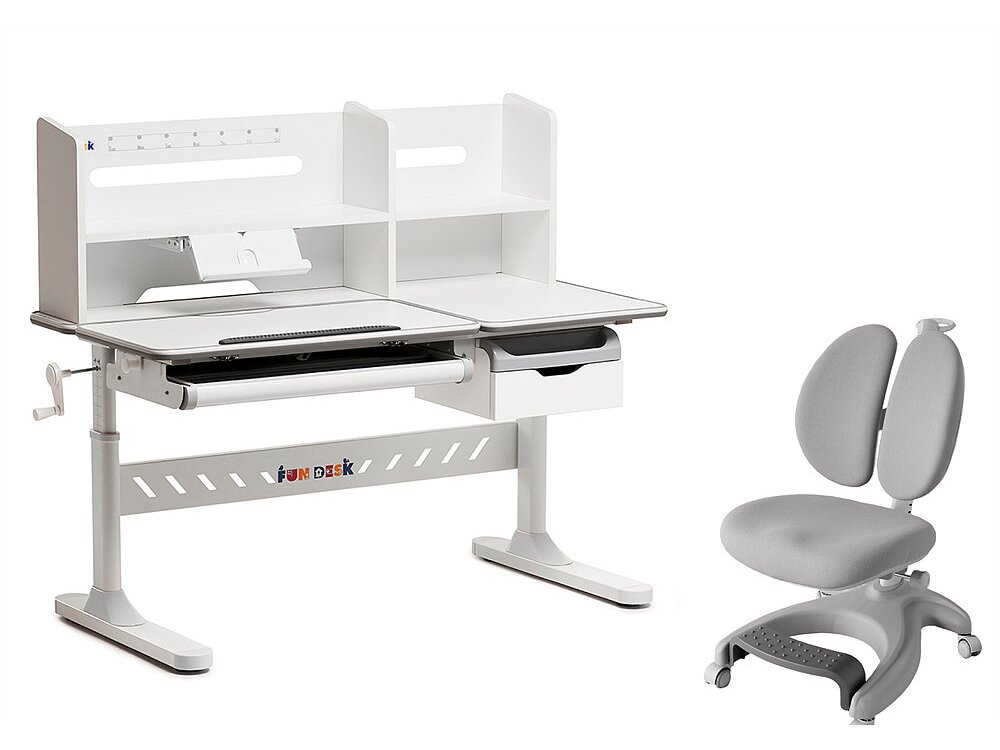  FunDesk  Fiore II Grey   Solerte Grey