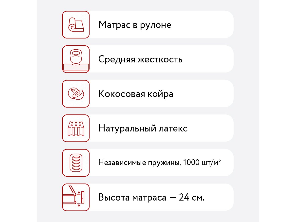  Rollmatratze Feder 1000 L+/+L