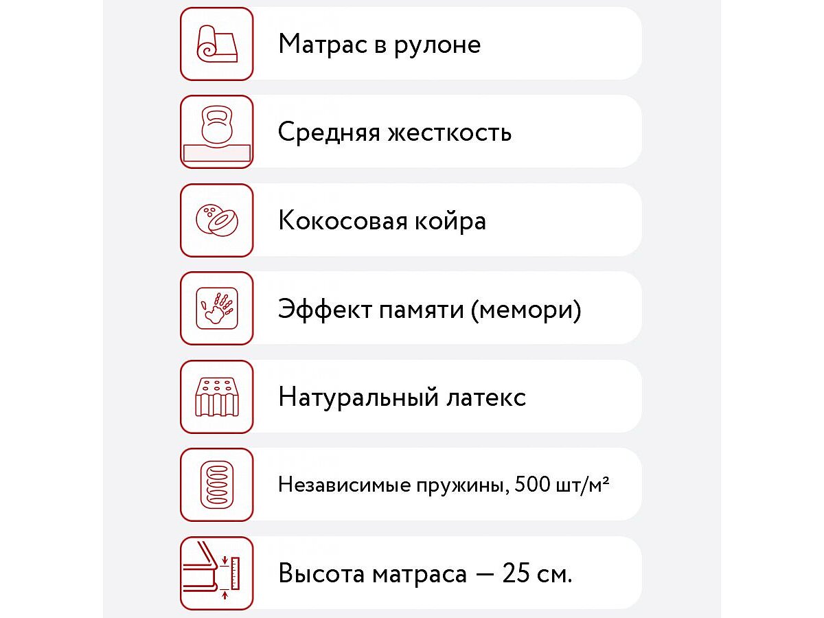  Rollmatratze Feder 500 L+/+M