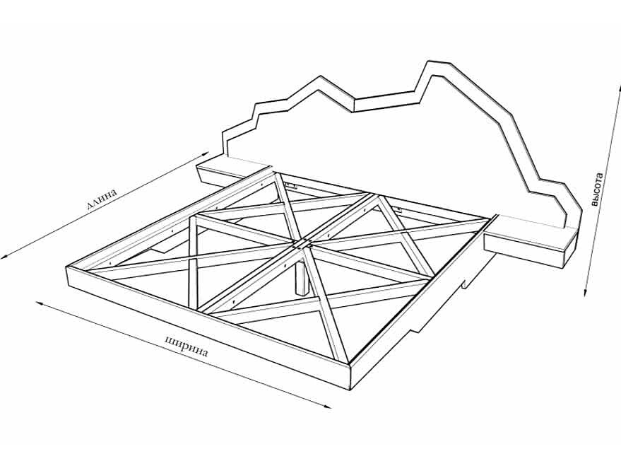 Чертежи парящей кровати из дерева