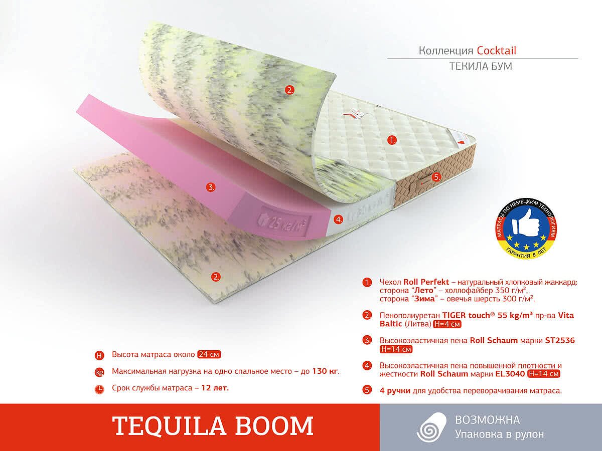  Rollmatratze Tequila Boom