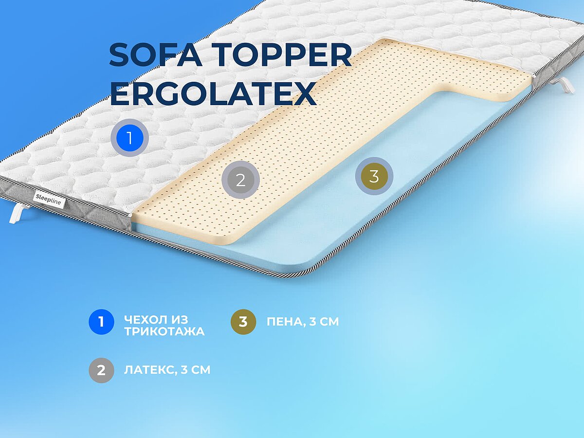  Sleepline Sofa Topper ErgoLatex