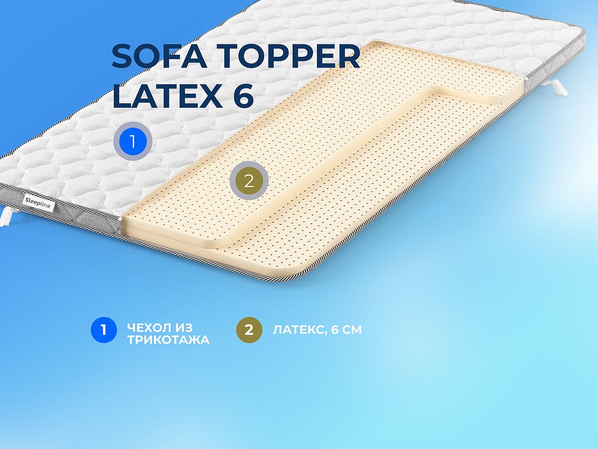  Sleepline Sofa Topper Latex 6
