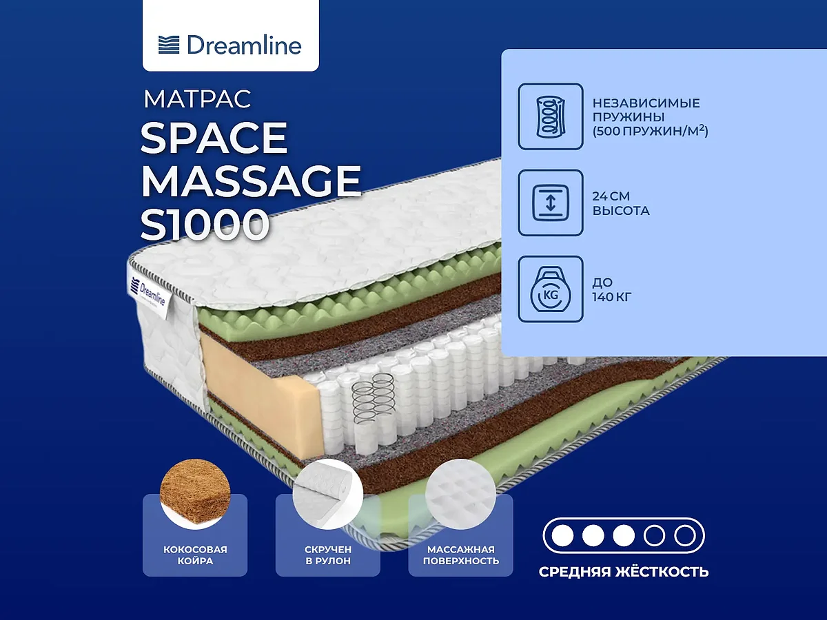 ������ DreamLine Space Massage S1000 160�200 ��.
                          ������ ����� ������ �1000 �� 63548 ��� � 