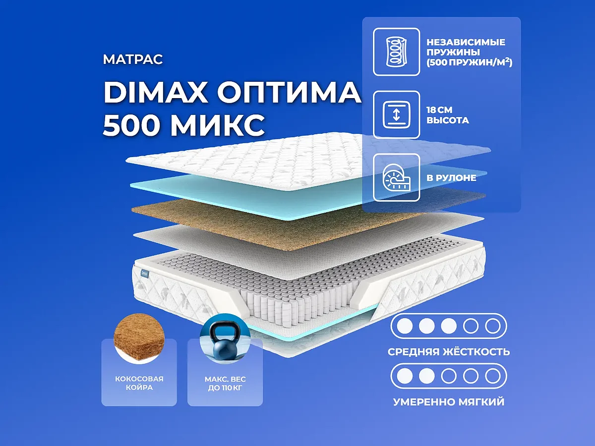 ������ Dimax ������ 500 ���� 160�200 ��.
                          ������ optima 500 Mix �� 30147 ��� � 