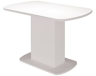Купить стол MLK Соренто 2 раздвижной 1100/1420х700 Белый глянец