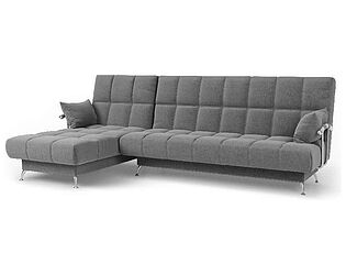 Купить диван MLK Финка угловой (с подлокотниками и подушками) Пони 12 серый