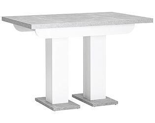 Купить стол Arnika seats Clyde 110-168х75 бетон/Белый