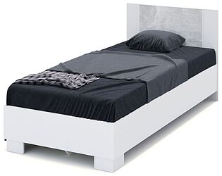 Купить кровать Imperial Аврора 90х200 (основание ЛДСП), Белый/Ателье светлый