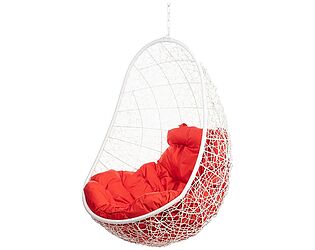 Купить кресло Bigarden Easy White BS (без стойки) Красная подушка
