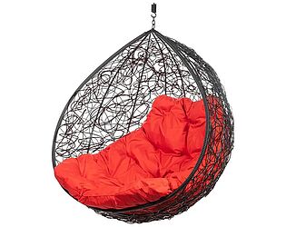 Купить кресло Bigarden Gemini promo Black BS (двойное без стойки) Красная подушка