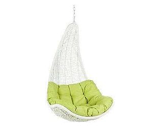 Купить кресло Bigarden Wind White BS (без стойки) Салатовая подушка