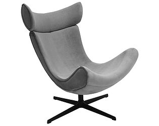 Купить кресло Bradexhome TORO серый, искусственная замша