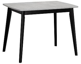 Купить стол Bradexhome Oslo 100/130 x 80см, Бетон Лайт, чёрный