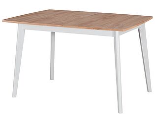 Купить стол Bradexhome Oslo 120/160 x 80см, Дуб Навара, белый
