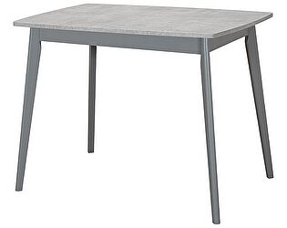 Купить стол Bradexhome Oslo раскладной 100-130x80x76см, Бетон Лайт, серый