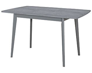 Купить стол Bradexhome Oslo раскладной 100-130x80x76см, Бетон Портленд, серый
