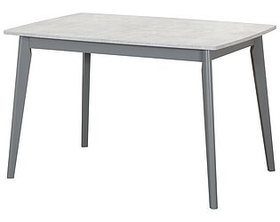 Купить стол Bradexhome Oslo раскладной 120-160x80x76см, Бетон лайт, серый